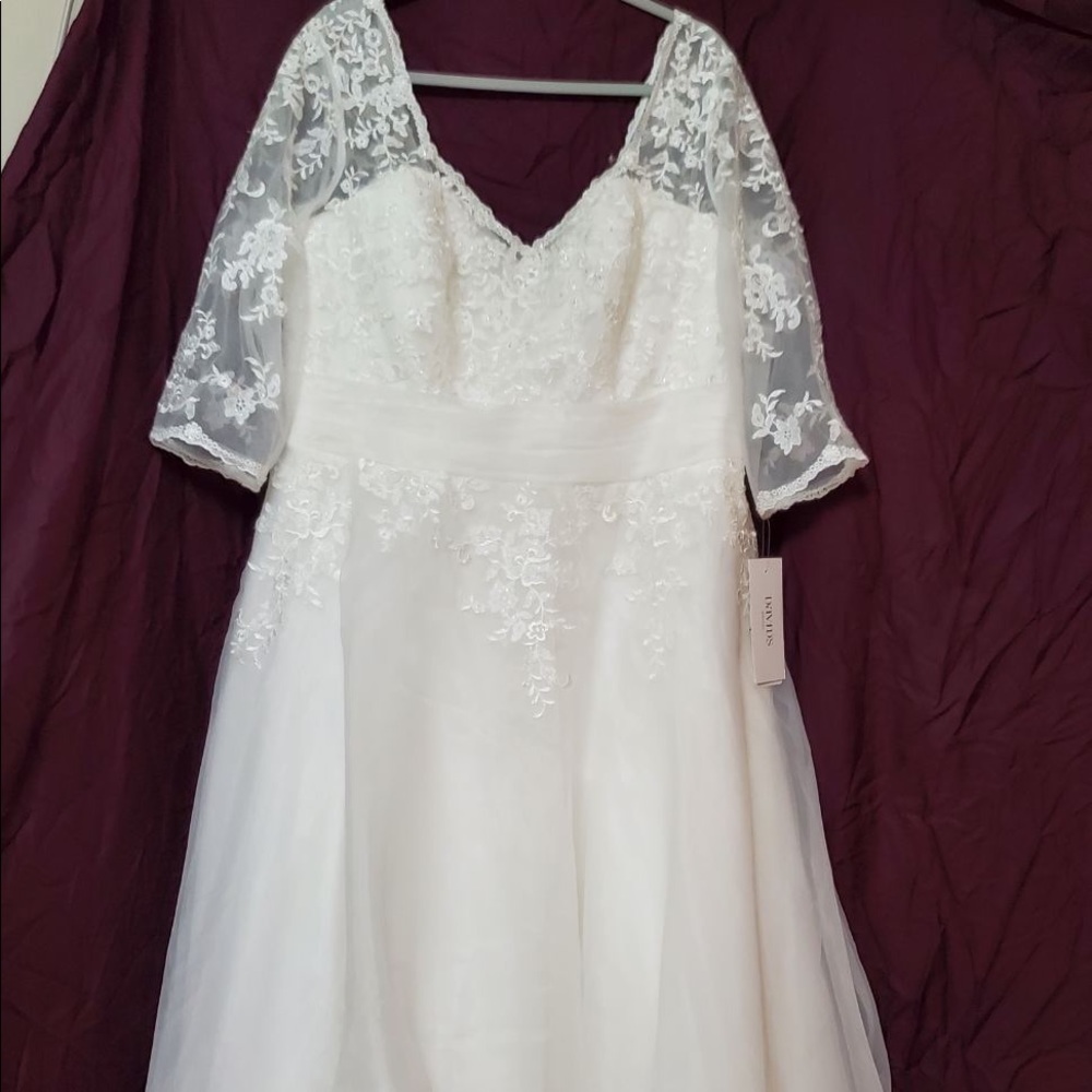 Wedding dress and veil